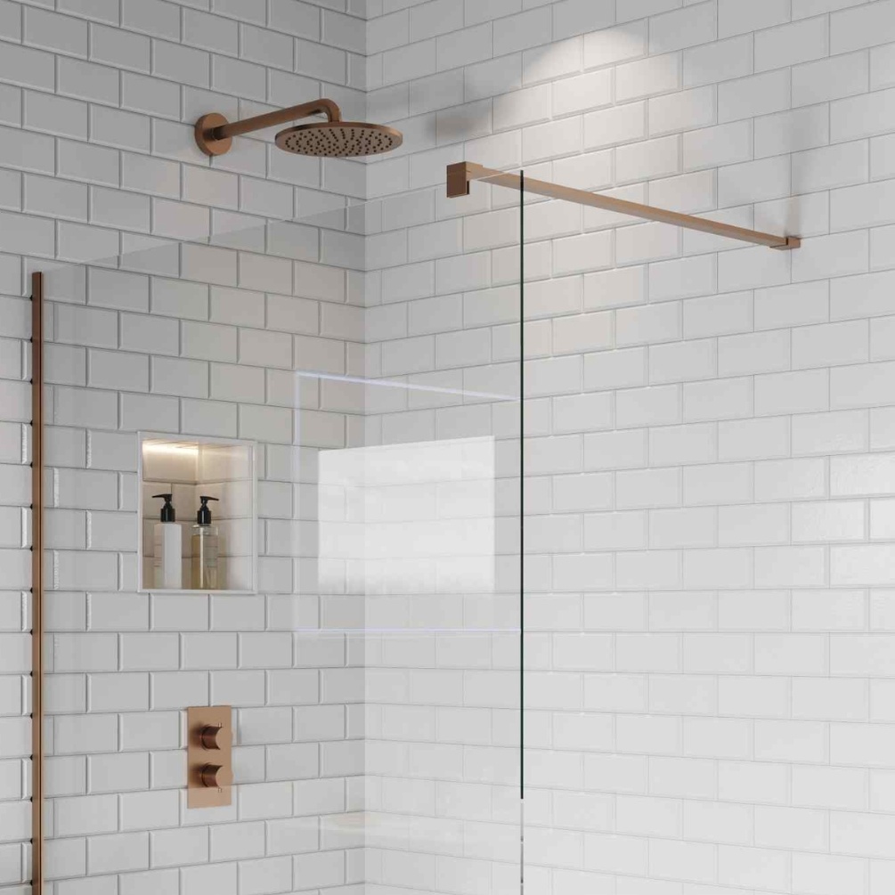 Product Lifestyle image of the Abacus Brushed Bronze Wall Mounted Bracing Bar